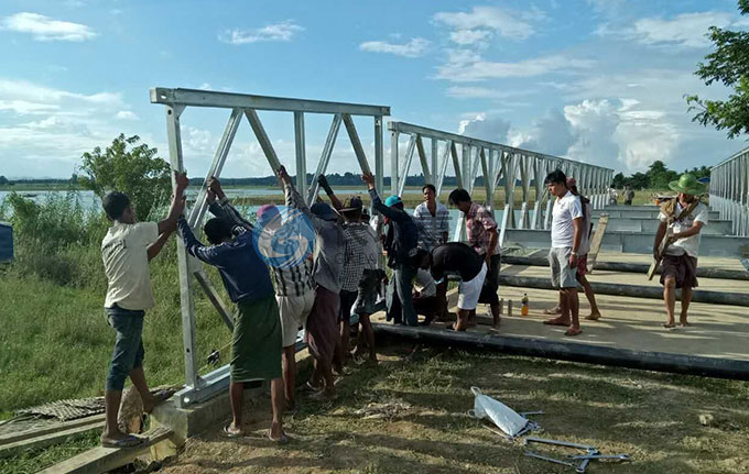 緬甸54米200型單排多跨鍍鋅橋